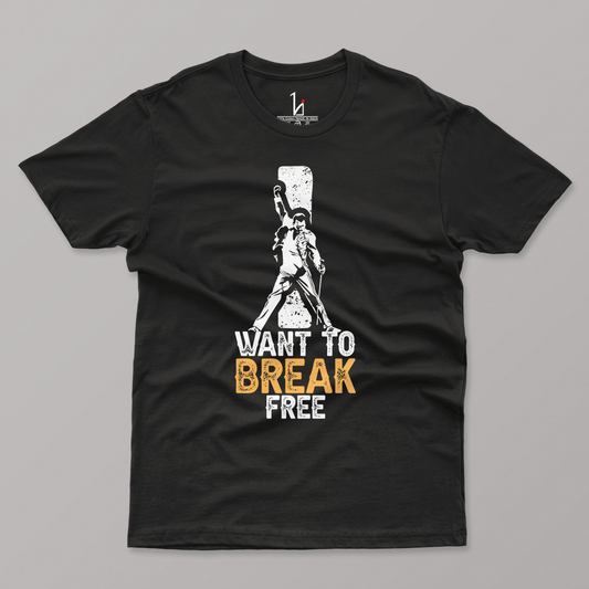 'Want to Break Free' Half Sleeve T-shirt - HIJIBIZI